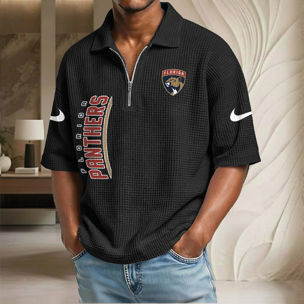 NHL x FP Waffle Half-Zip Polo Shirt HLP 070326 HLPHUONG