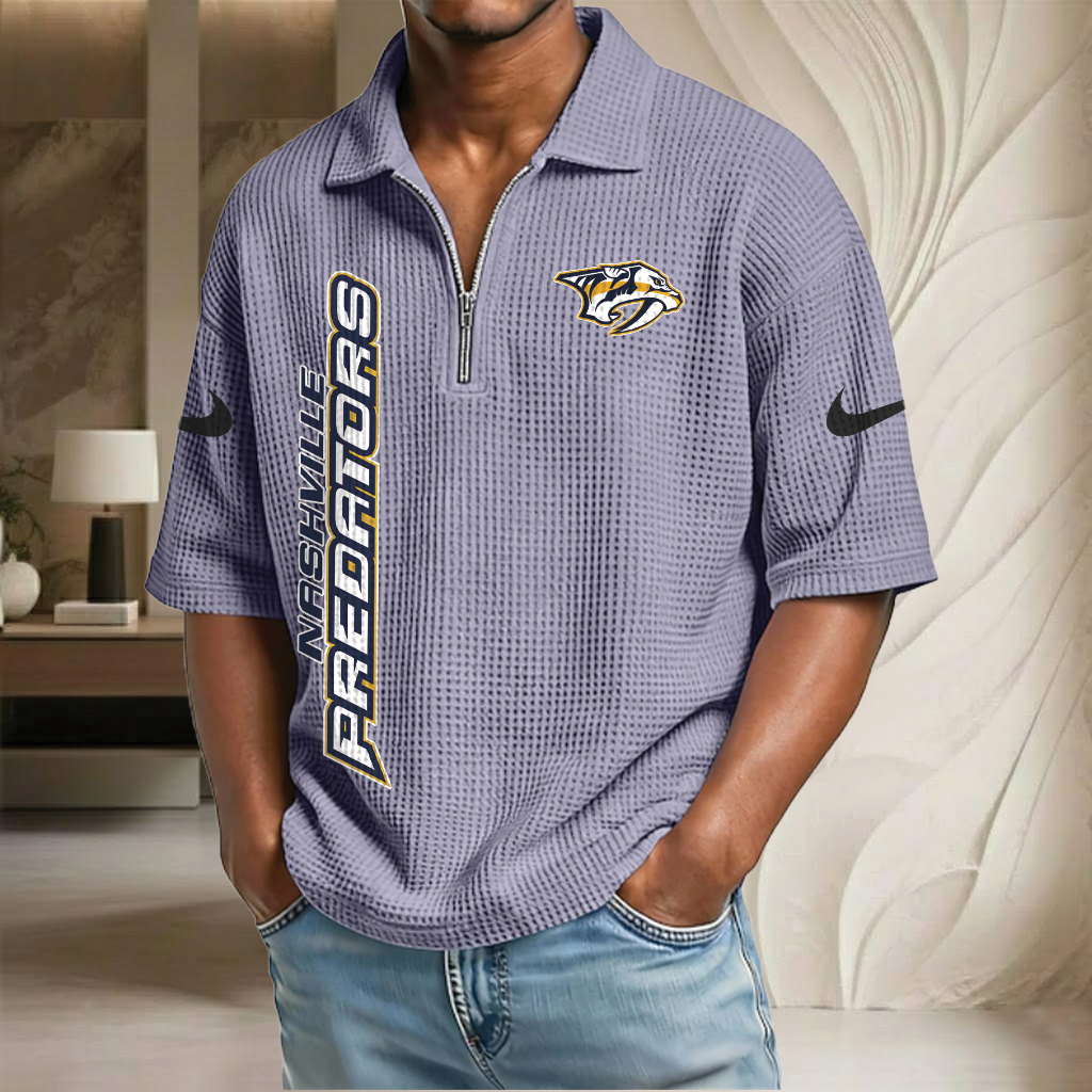 NHL x NP Waffle Half-Zip Polo Shirt HLP 070326 HLPHUONG