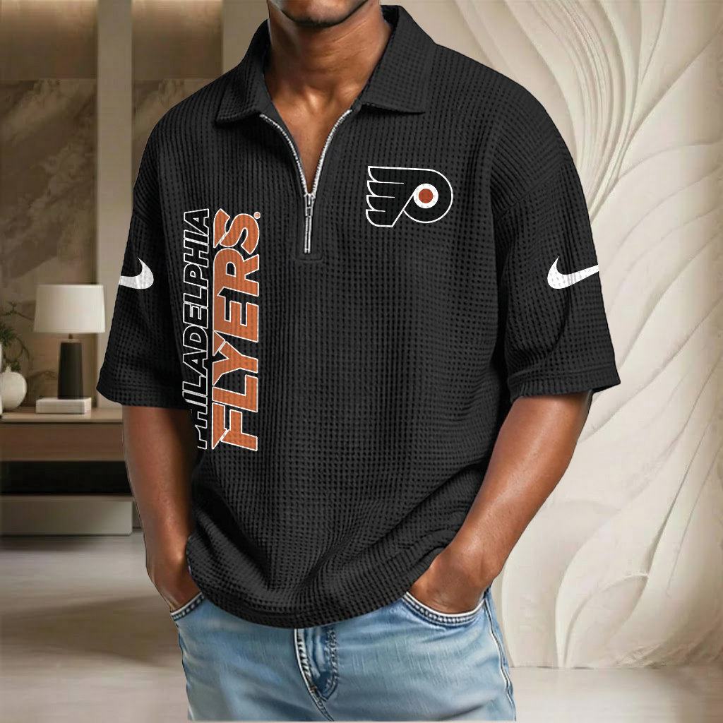 NHL x PF Waffle Half-Zip Polo Shirt HLP 070326 HLPHUONG