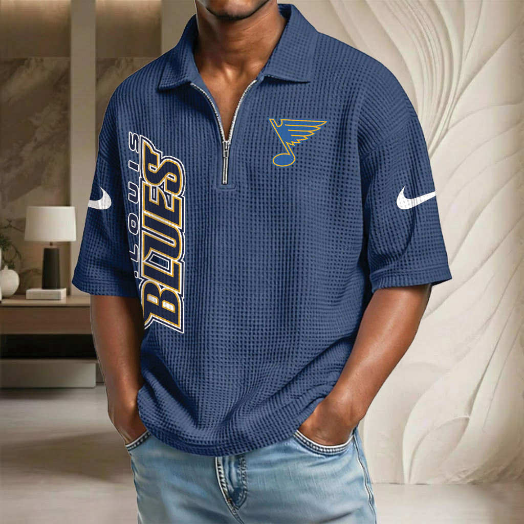 NHL x SLB Waffle Half-Zip Polo Shirt HLP 070326 HLPHUONG