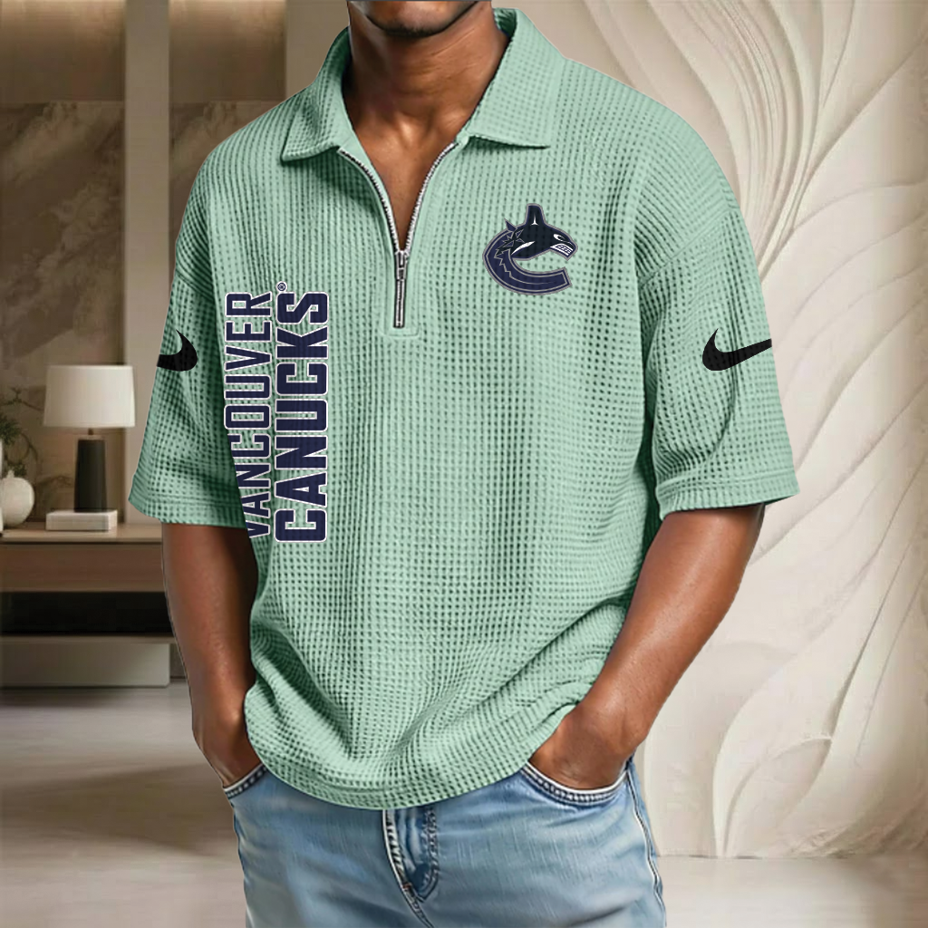 NHL x VC Waffle Half-Zip Polo Shirt HLP 070326 HLPHUONG