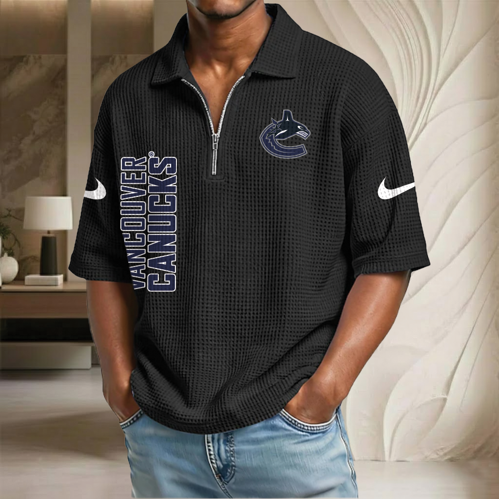 NHL x VC Waffle Half-Zip Polo Shirt HLP 070326 HLPHUONG