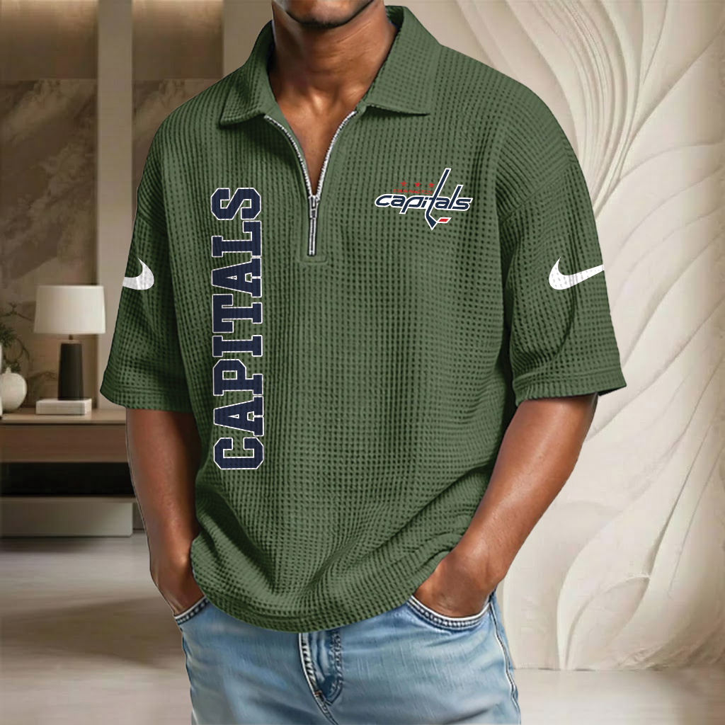 NHL x WC Waffle Half-Zip Polo Shirt HLP 070326 HLPHUONG