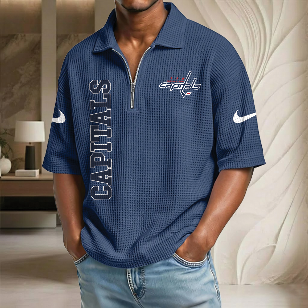 NHL x WC Waffle Half-Zip Polo Shirt HLP 070326 HLPHUONG