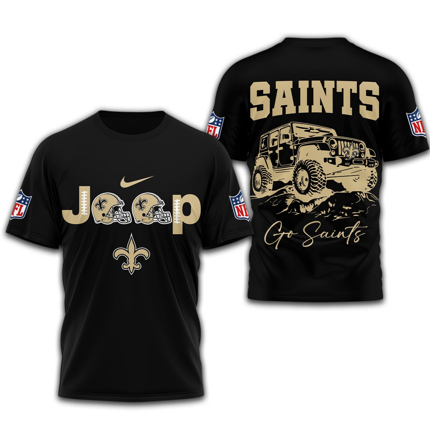 NOS Premium NFL Jeep 3D Shirt DDT NTL