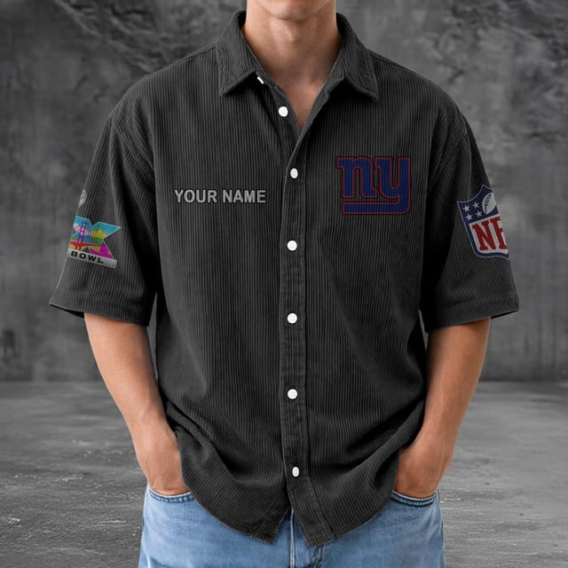 NYG x NFL Men Seersucker Button Shirt DDT NTL