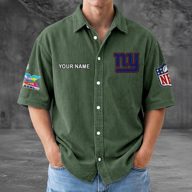 NYG x NFL Men Seersucker Button Shirt DDT NTL