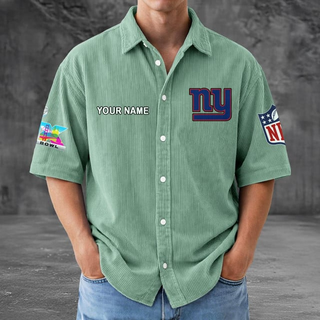 NYG x NFL Men Seersucker Button Shirt DDT NTL