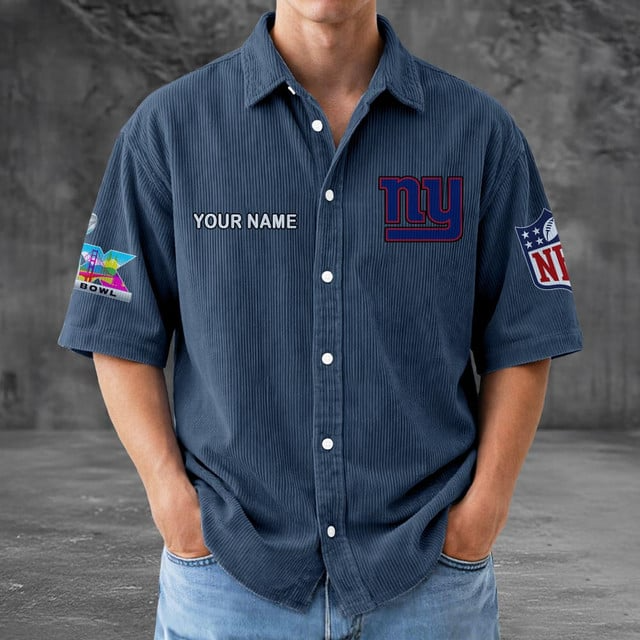 NYG x NFL Men Seersucker Button Shirt DDT NTL