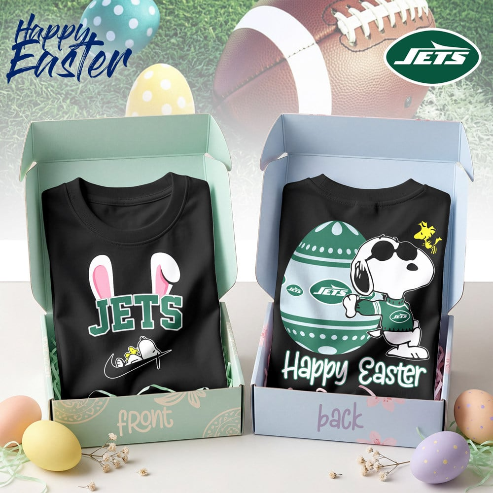 NYJ Premium NFL Happy Snoopy Easter T-shirt DDT NTL