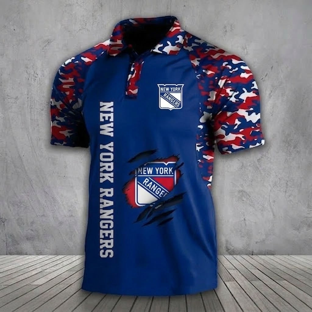 NYR x NHL Premium Camouflage Polo DDT TTTZ