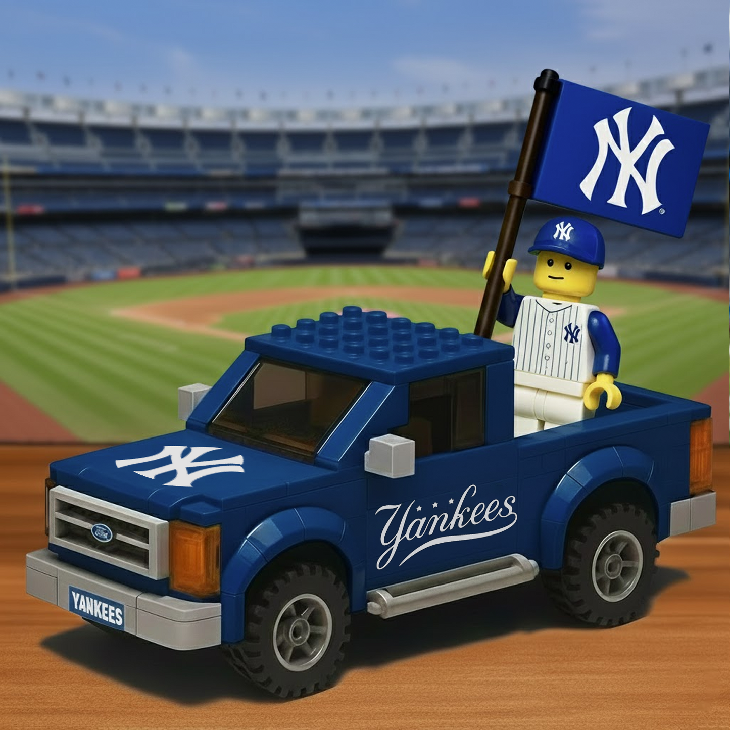 NYY x MLB Building Blocks Truck Toy Set DatND DVT