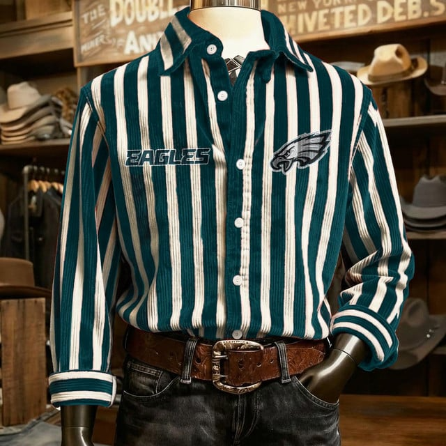 PE x NFL Color Stripe Corduroy Shirt DDT NTL