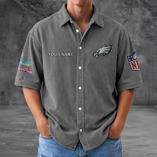 PE x NFL Men Seersucker Button Shirt DDT NTL