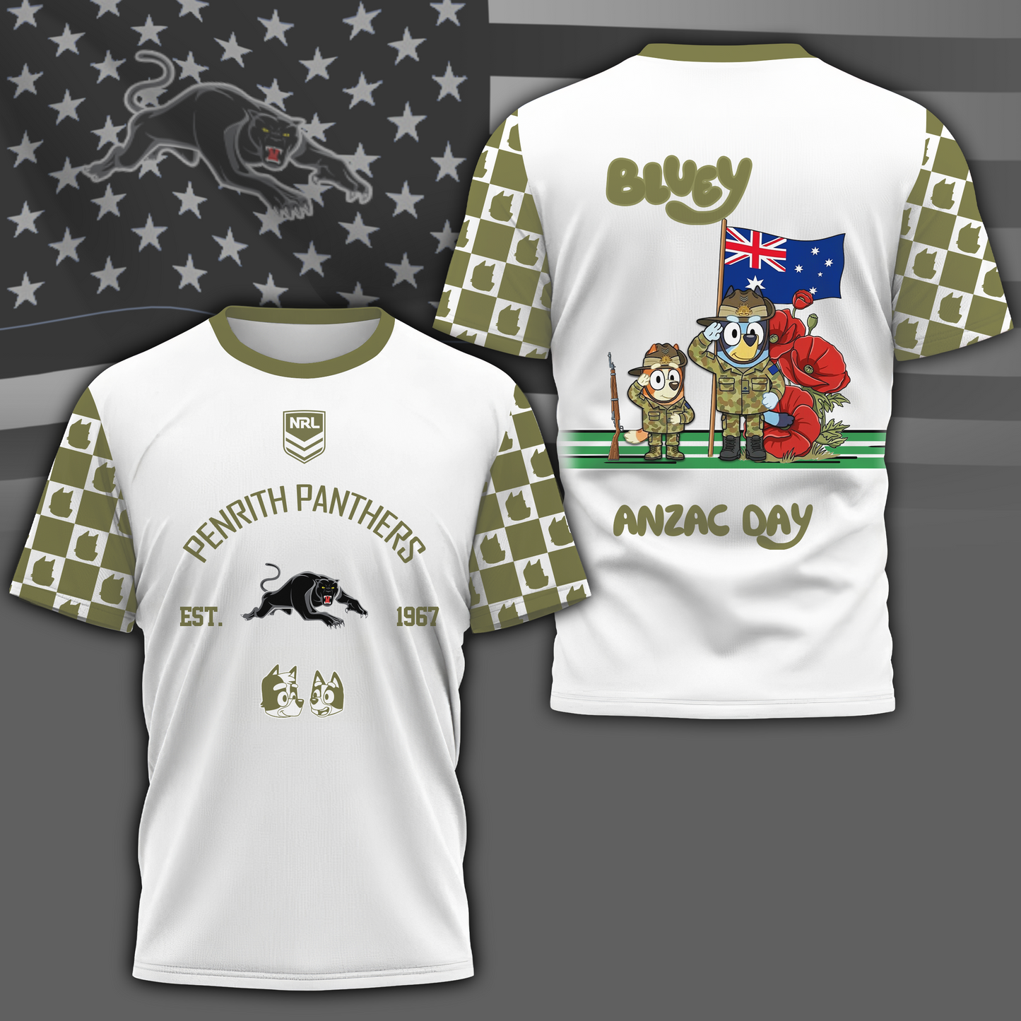 PP x NRL Anniversary Anzac Day Shirt DDT LBN