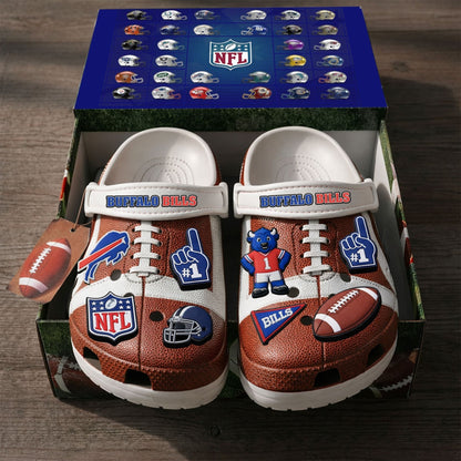 PREMIUM NFL X BUF CLOGS WITH CHARMS NDT NHM