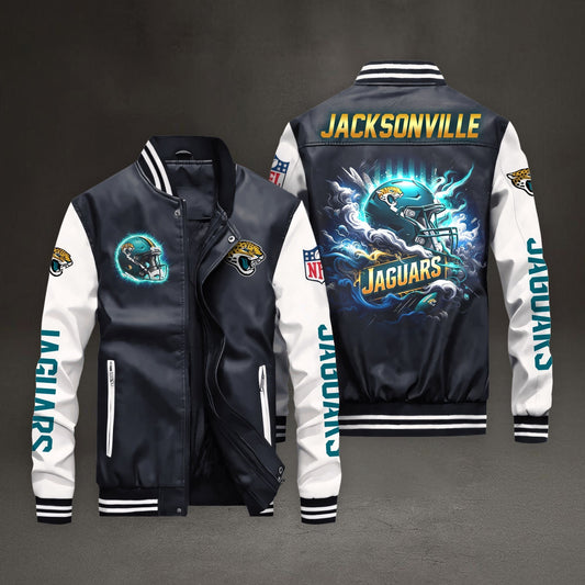 PREMIUM NFL X JAC LEATHER BOMBER JACKET NDT NHM