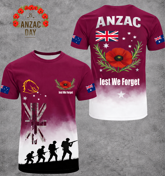 PREMIUM NRL X BB ANZAC DAY SHIRT LIMITED EDITION NDT VHM