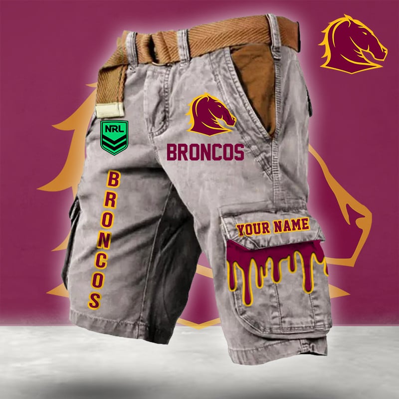 PREMIUM NRL X BB Cargo Shorts Custom Name Limited Edition NDT LVH