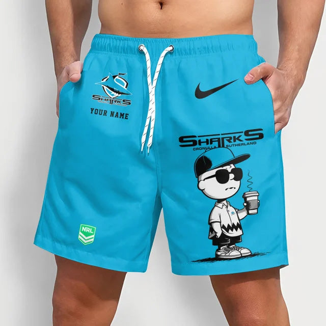 PREMIUM NRL X CSS Cool Snoopy Men Short Pants Custom  Name  For Summer NDT NTN