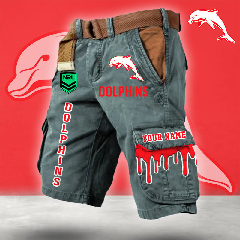 PREMIUM NRL X DOL Cargo Shorts Custom Name Limited Edition NDT LVH