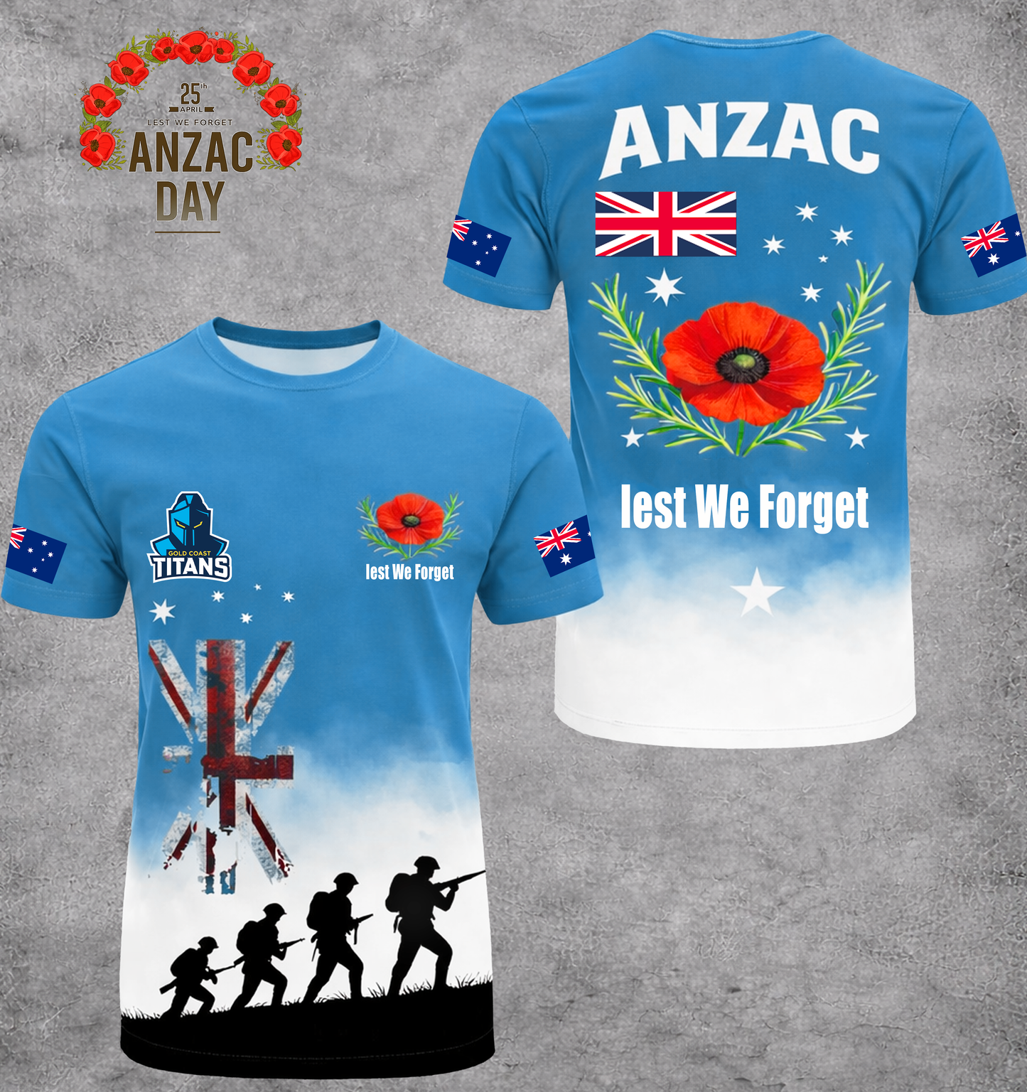 PREMIUM NRL X GCT ANZAC DAY SHIRT LIMITED EDITION NDT VHM