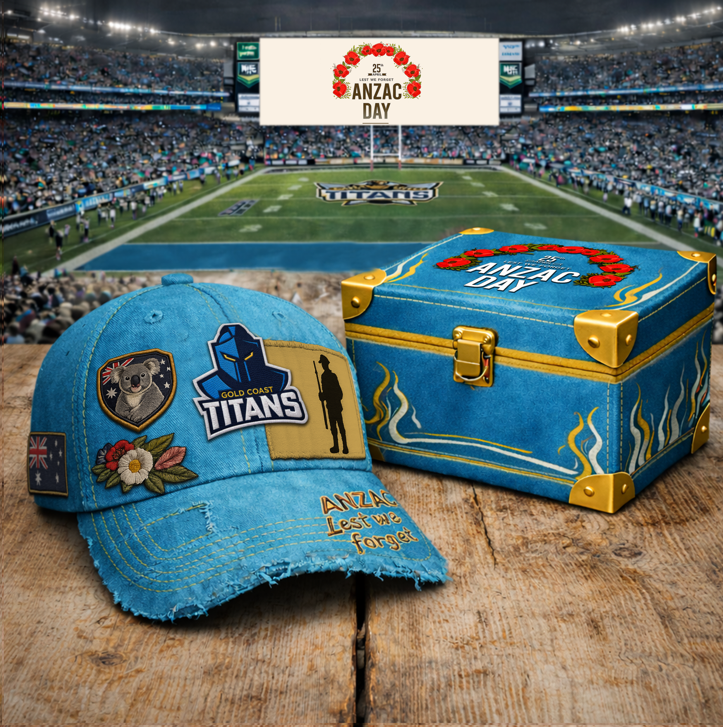 PREMIUM NRL X GCT RETRO ANZAC DAY CAP LIMITED EDITION NDT VHM