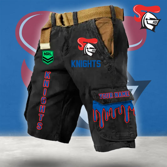 PREMIUM NRL X NK Cargo Shorts Custom Name Limited Edition NDT LVH