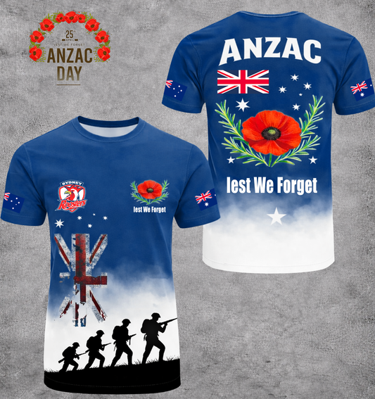 PREMIUM NRL X SR ANZAC DAY SHIRT LIMITED EDITION NDT VHM