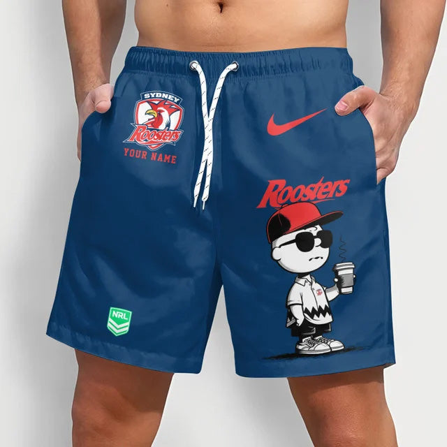 PREMIUM NRL X SR Cool Snoopy Men Short Pants Custom  Name  For Summer NDT NTN