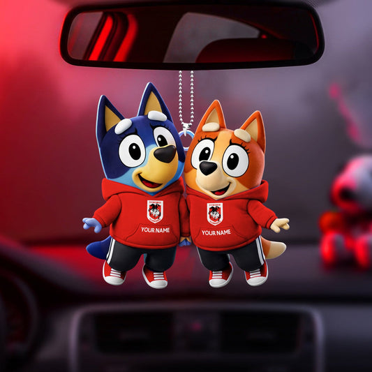 PREMIUM SGID X Bluey & Bingo Car Ornament NDT NHM