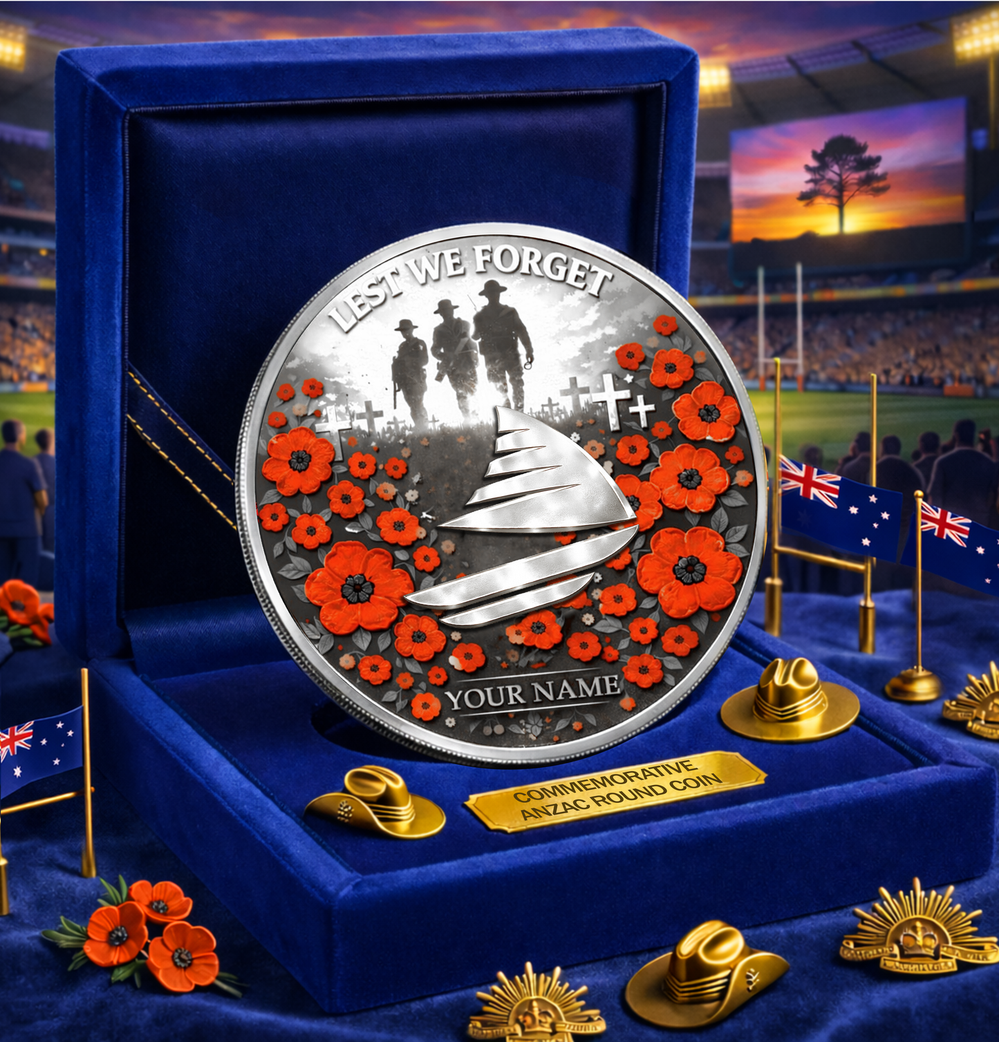 PREMIUM SRP X FD Anzac Day 2026 Commemorative Coin Custom Name Limited Edition NDT VHM