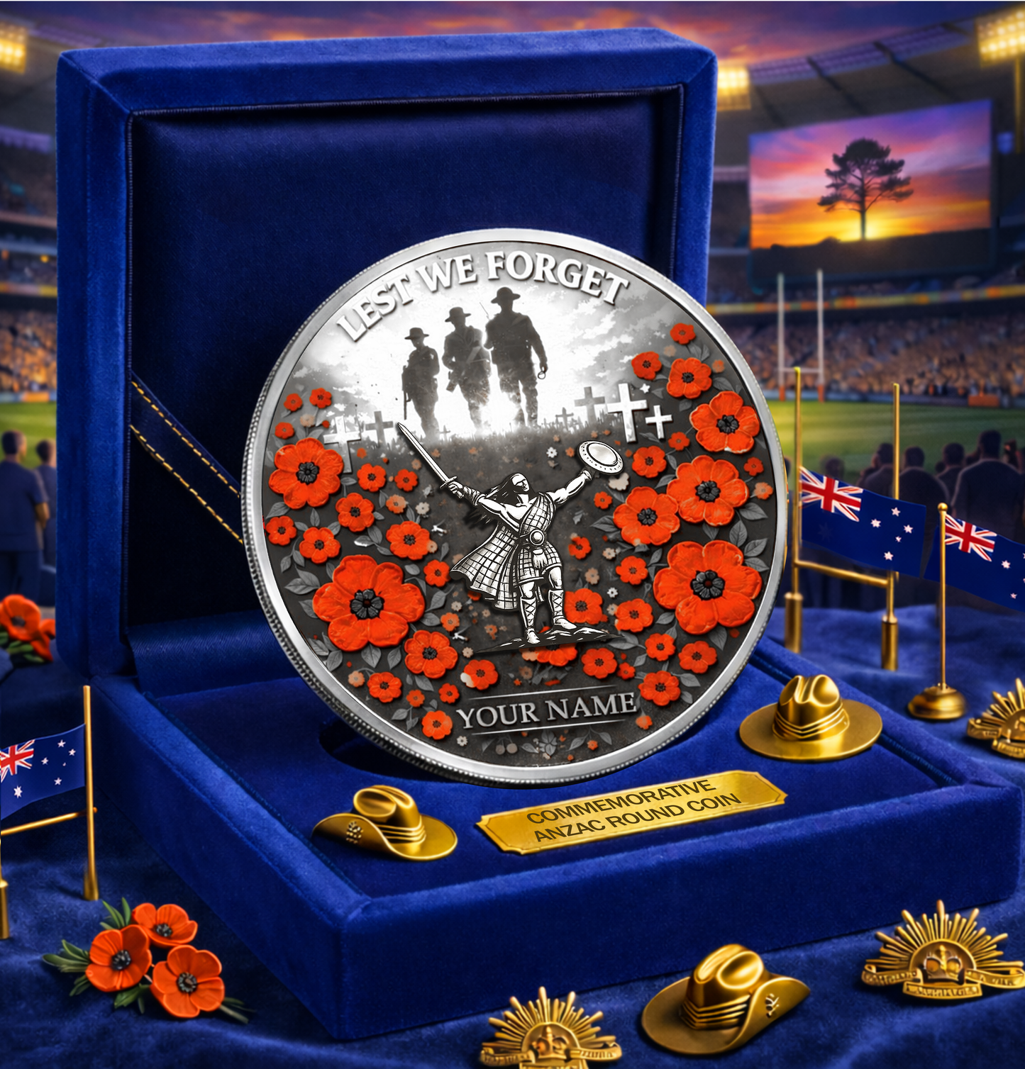 PREMIUM SRP X HIG Anzac Day 2026 Commemorative Coin Custom Name Limited Edition NDT VHM