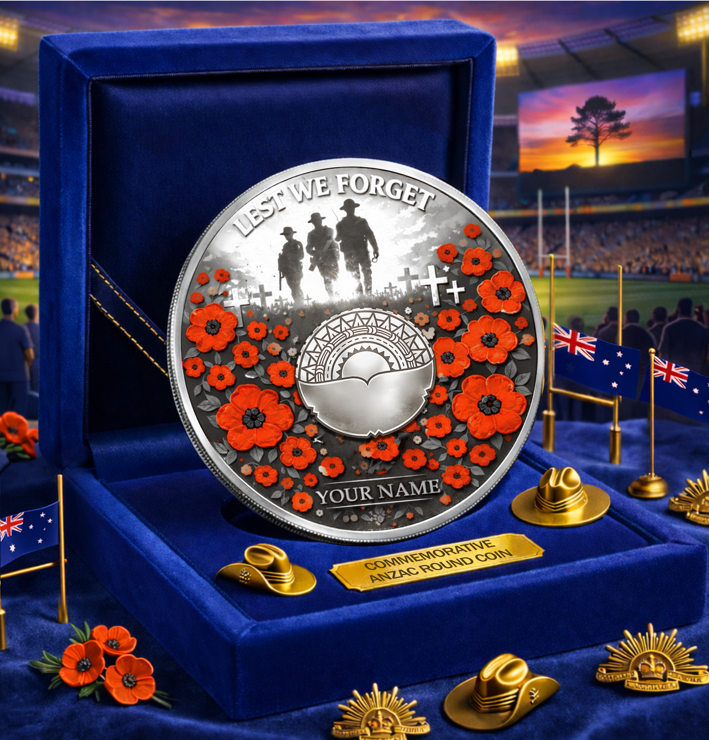 PREMIUM SRP X MP Anzac Day 2026 Commemorative Coin Custom Name Limited Edition NDT VHM
