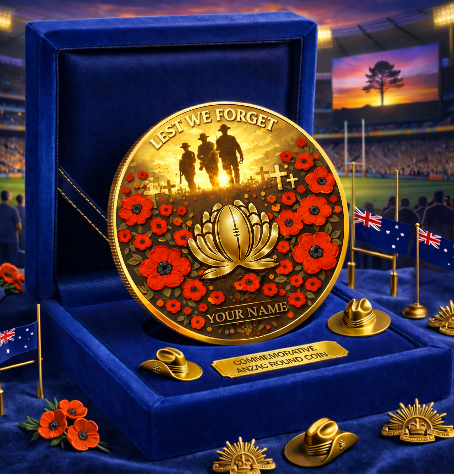 PREMIUM SRP X WARA Anzac Day 2026 Commemorative Coin Custom Name Limited Edition NDT VHM