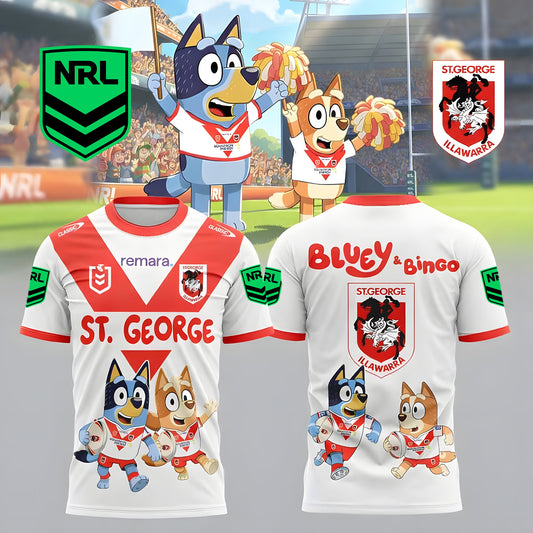 PREMIUM NRL X SID Bluey & Bingo POLO SHIRT – Limited 2026 NDT LVH