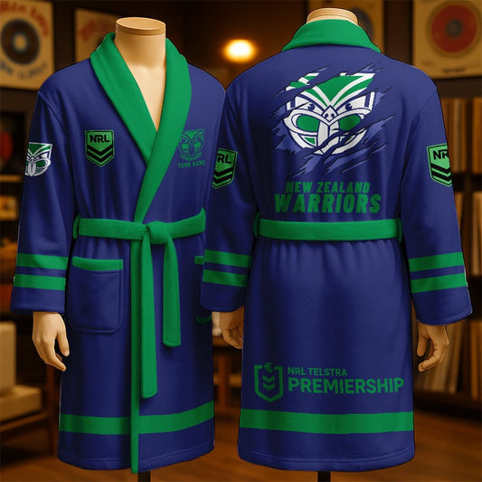 PREMIUM NRL X WAR New Style Royal Fleece Bathrobe Personalized NDT LVH 260226