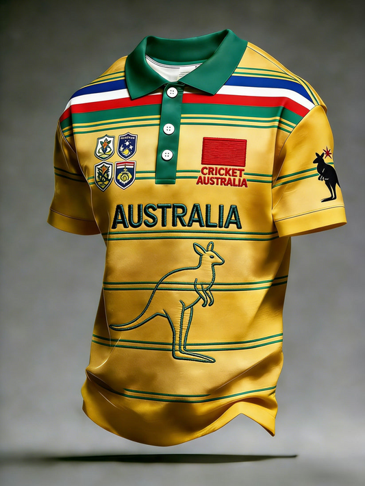 PREMIUM AUS X 3D CRICKET CLASSIC POLO SHIRT NDT VHM 130326