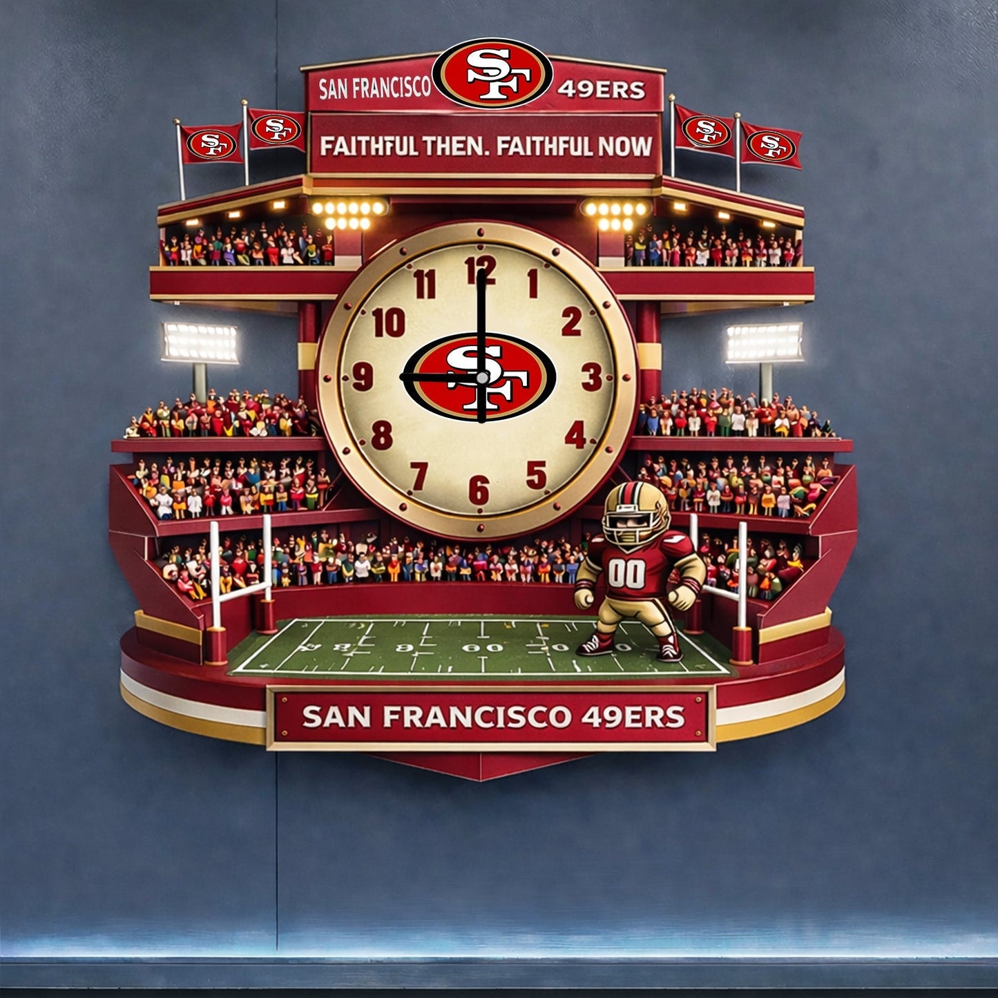 PREMIUM NFL X SF 3D Visual Effect Acrylic Clock NDT NHM 130126