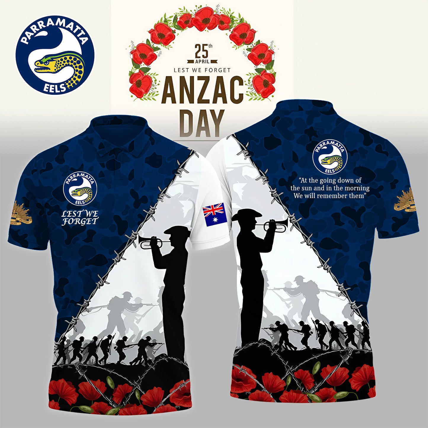PREMIUM NRL X PE ANZAC DAY POLO SHIRT LIMITED EDITION NDT NHM 130326