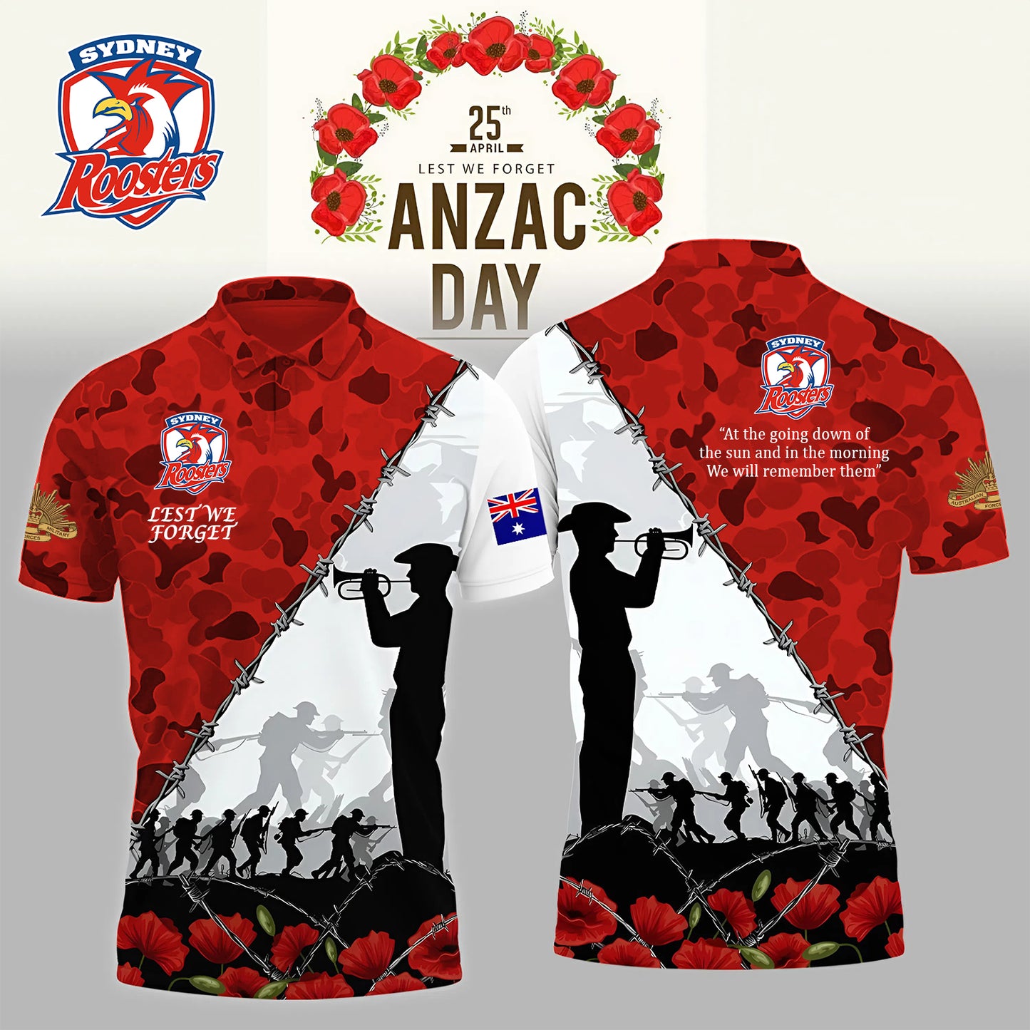 PREMIUM NRL X SR ANZAC DAY POLO SHIRT LIMITED EDITION NDT NHM 130326