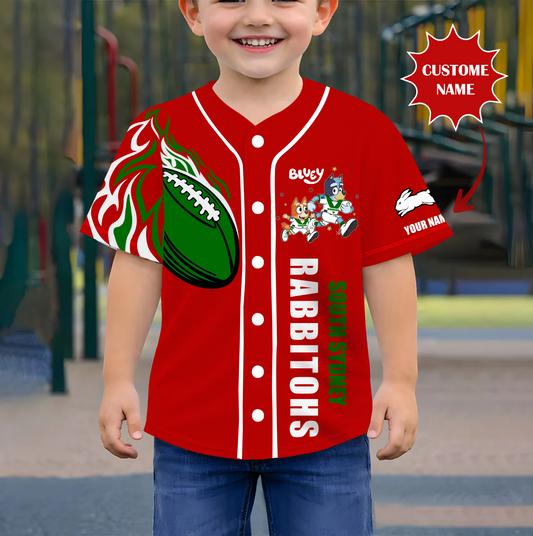 PREMIUM NRL X SSR BLUEY Youth Baseball Jersey Limited Editions NDT VHM 190326