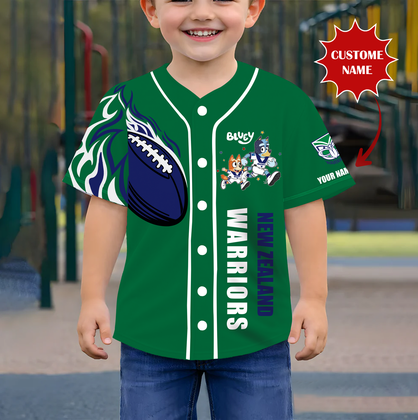 PREMIUM NRL X WAR BLUEY Youth Baseball Jersey Limited Editions NDT VHM 190326