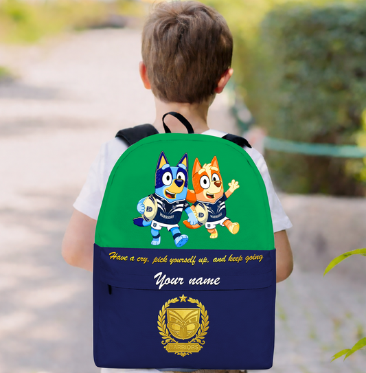 PREMIUM NRL X WAR Schoolbag  Bluey & Bingo  Personalized Gifts For Son Limited Edition NDT VHM 030326