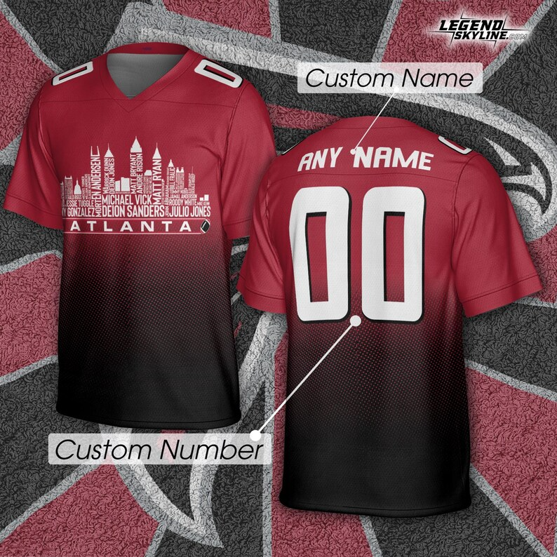 Personalized AF Football Jersey Greatest Of All Time Team Legends, City Skyline Shirt DDT CTND