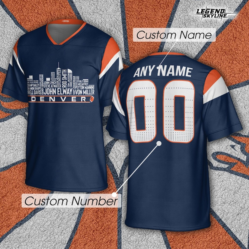 Personalized DB Football Jersey Greatest Of All Time Team Legends, City Skyline Shirt DDT CTND