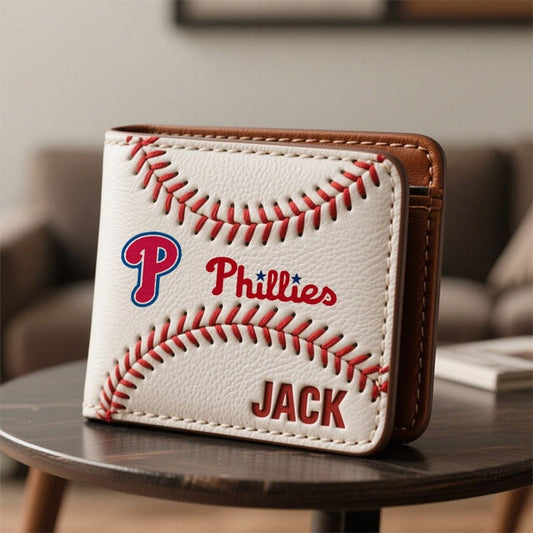 Personalized PHI x MLB Leather Wallet DDT TTTZ