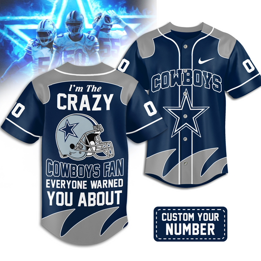 Premium DAL x NFL Crazy Football Fan Personalized Jersey DATND TANTD