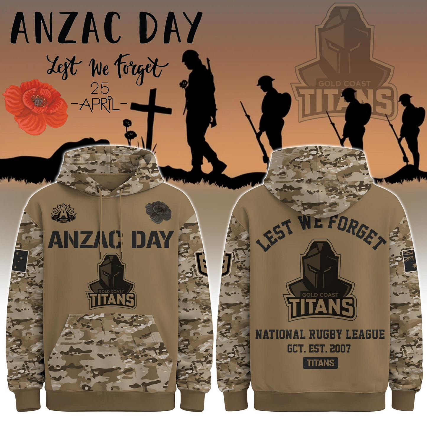 Premium GLD x Anzac Day Shirt DATND TANTD