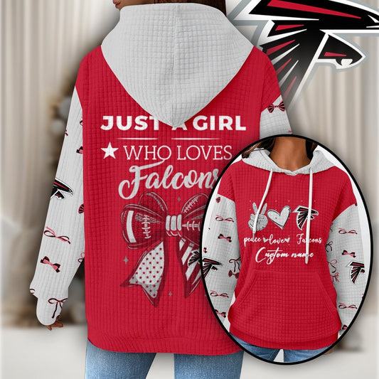 Premium NFL X ATL Women's Waffle Hoodie NDT NHM